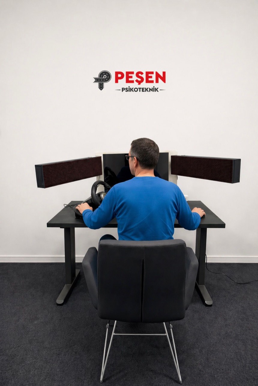 Psikoteknik değerlendirme cihazında uygulama süreci